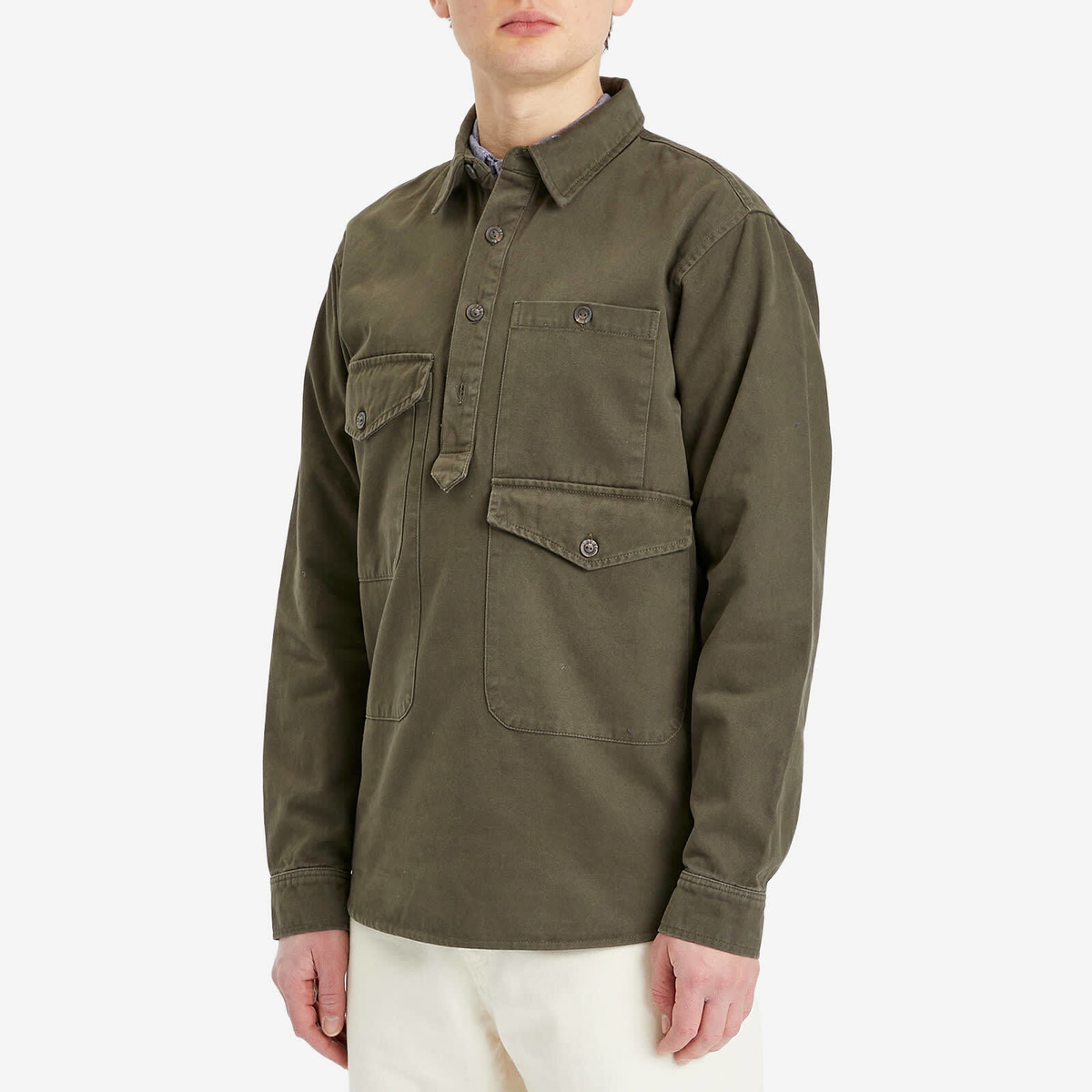 Dubbleware Men's Westford Pullover Shirt in Sea Kelp