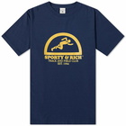 Sporty & Rich Fun Track T-Shirt in Navy/Gold