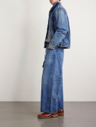 Sacai - BEYONDEXX Wide-Leg Belted Distressed Jeans - Blue