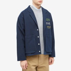 Kenzo Men's Embroidered Logo Workwear Jacket in Midnight Blue