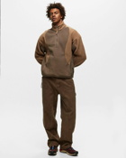 Bstn Brand Modern Sherpa Half Zip Brown - Mens - Half Zips