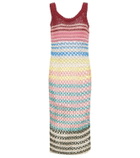 REDValentino Striped crochet midi dress