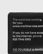Martine Rose LOGO-FOIL EMBOSSED LEATHER CARD HOLDER Black Mens Wallet