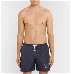 Holiday Boileau - Mid-Length Logo-Print Swim Shorts - Navy