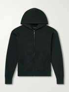 Les Tien - Garment-Dyed Cotton-Jersey Zip-Up Hoodie - Green