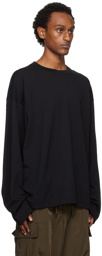 Dries Van Noten Black Loose-Fit Long Sleeve T-Shirt