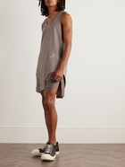 Rick Owens - Champion Embroidered Organic Cotton-Jersey Tank Top - Brown