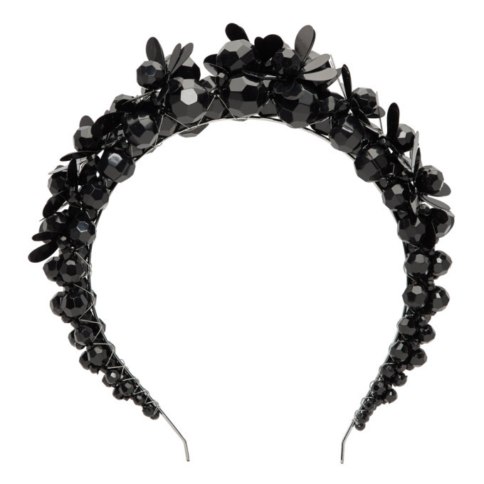 Simone Rocha Black Crystal Chunky Tiara Simone Rocha