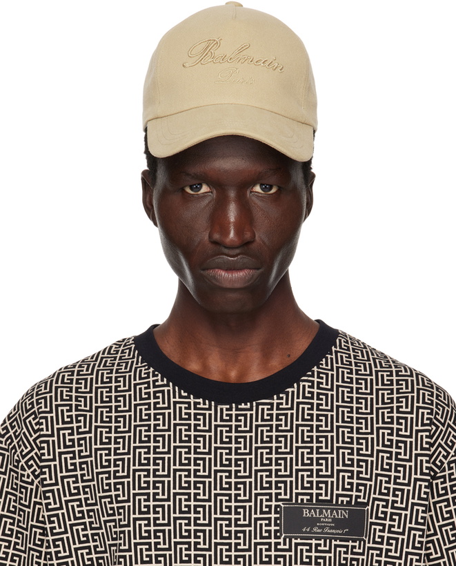 Photo: Balmain Beige Signature Embroidery Cap