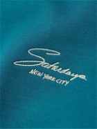 Saturdays NYC - Bowery Signature Logo-Print Cotton-Jersey Sweatshirt - Blue