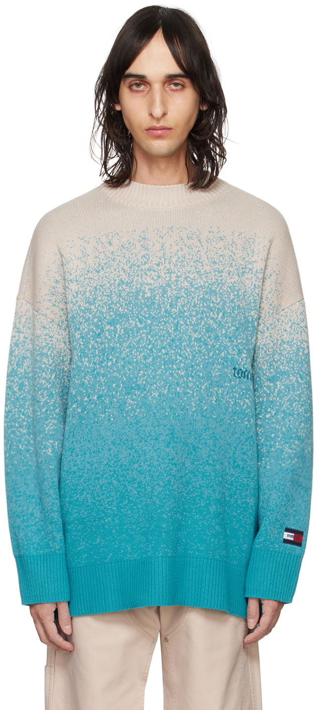 Photo: Tommy Jeans Blue & Beige Ombre Sweater