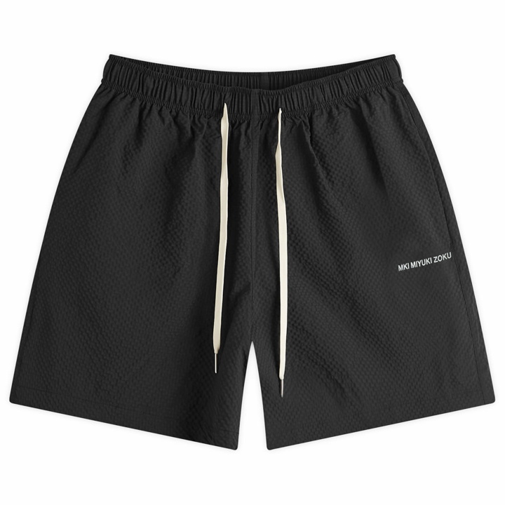Photo: MKI Men's Seersucker Drawstring Shorts in Black
