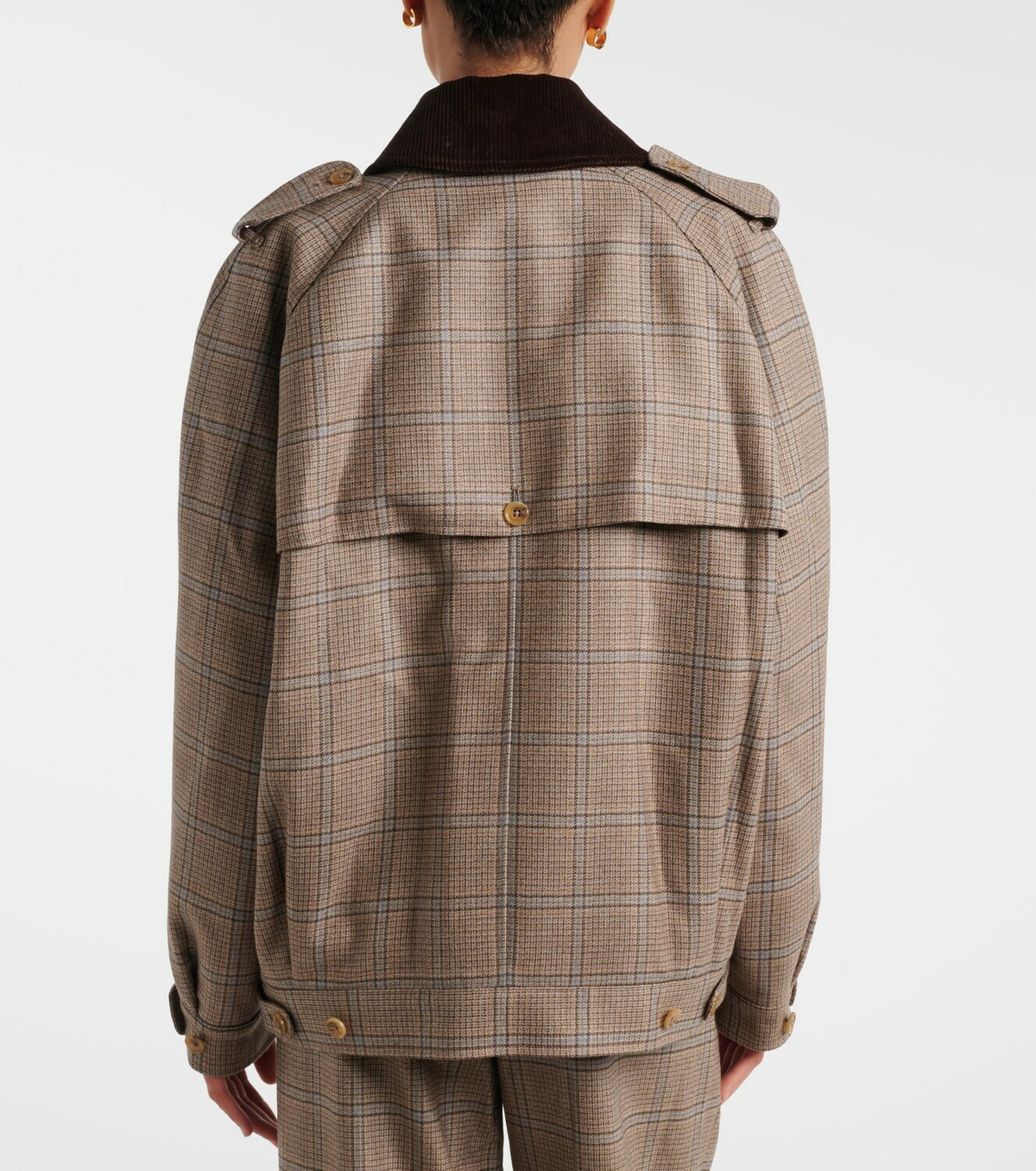 Blazé Milano Chausie checked virgin wool jacket
