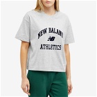 New Balance Women's Athletics Varsity Boxy T-Shirt in Athletic Grey