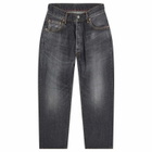 Ordinary Fits Men's 108 Loose Ankle Denim Jeans in Black