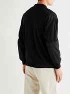 Gramicci - Logo-Embroidered Nylon-Trimmed Fleece Mock-Neck Sweatshirt - Black