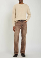 The Elder Statesman Waffle Cashmere-knit Henley Jumper Natural