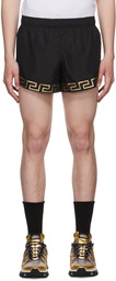 Versace Underwear Black Greca Shorts