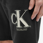 Calvin Klein Men's Spray Logo Short in Ck Black