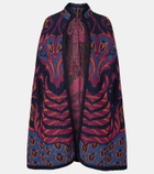 Etro Jacquard wool and cotton-blend cape