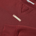 Maison Margiela Men's Name Tag Crew Sweat in Bordeaux