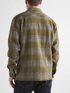 Mr P. - Checked Textured Virgin Wool Shirt - Yellow