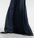 Victoria Beckham Asymmetric ruched jersey gown