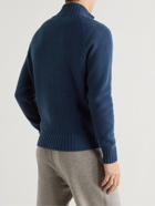 Loro Piana - Waffle-Knit Cashmere Zip-Up Cardigan - Blue