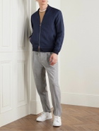 Kiton - Linen Bomber Jacket - Blue