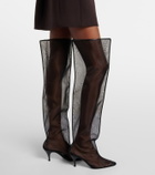 Herbert Levine Drawing A Blank 85 mesh knee-high boots
