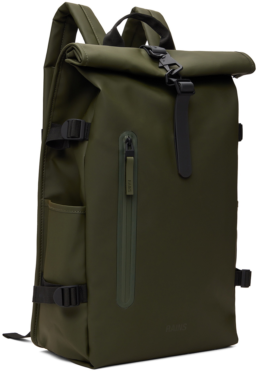 Large Rains Backpack RAINS Khaki Rolltop Large Backpack Rains