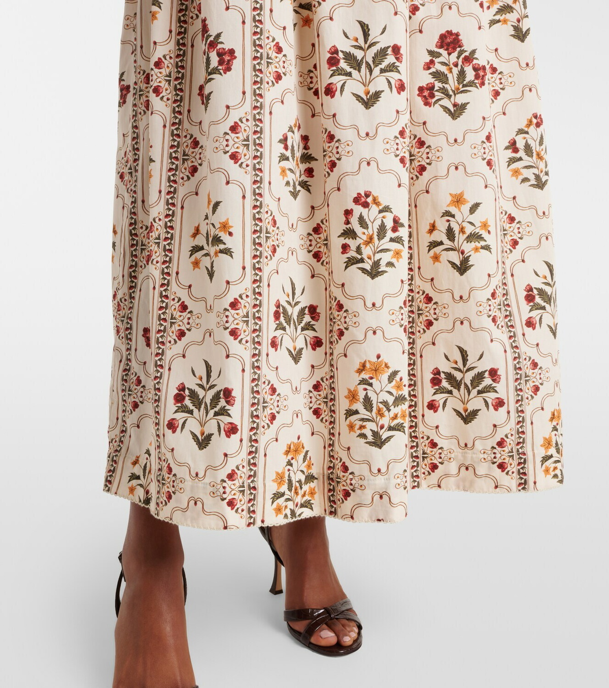 Agua by Agua Bendita Otoño Andes floral cotton midi dress