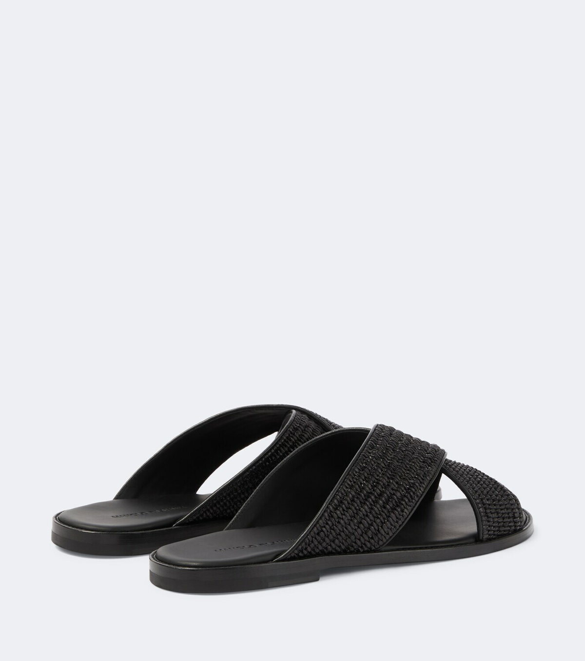 Manolo Blahnik Otawi raffia slides