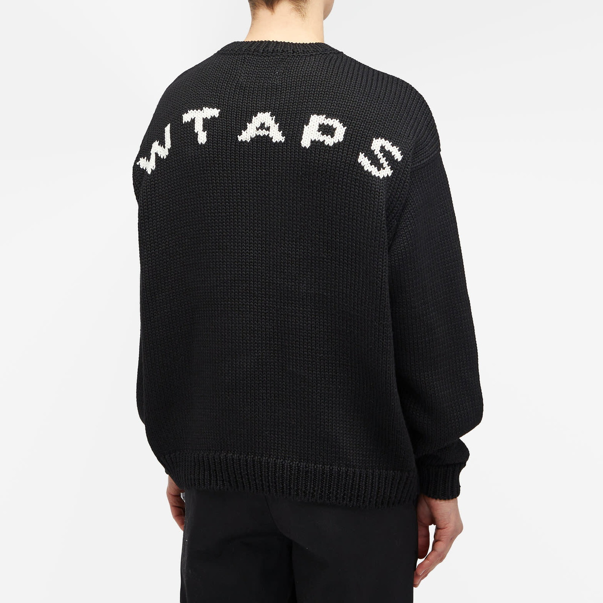 WTAPS Men's 04 Waffle Knit Jumper in Black WTAPS