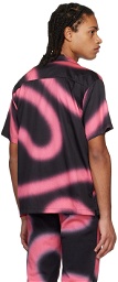 Double Rainbouu Black & Pink Printed Shirt