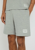 Givenchy Logo Cotton Shorts Light Grey