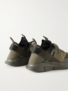 TOM FORD - Jago Neoprene, Mesh and Nylon Sneakers - Green