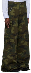 VETEMENTS Khaki Transformer Denim Cargo Pants