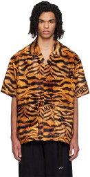 MASTERMIND WORLD Black & Orange Tiger Shirt