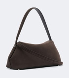 Toteme T-Lock Medium suede shoulder bag