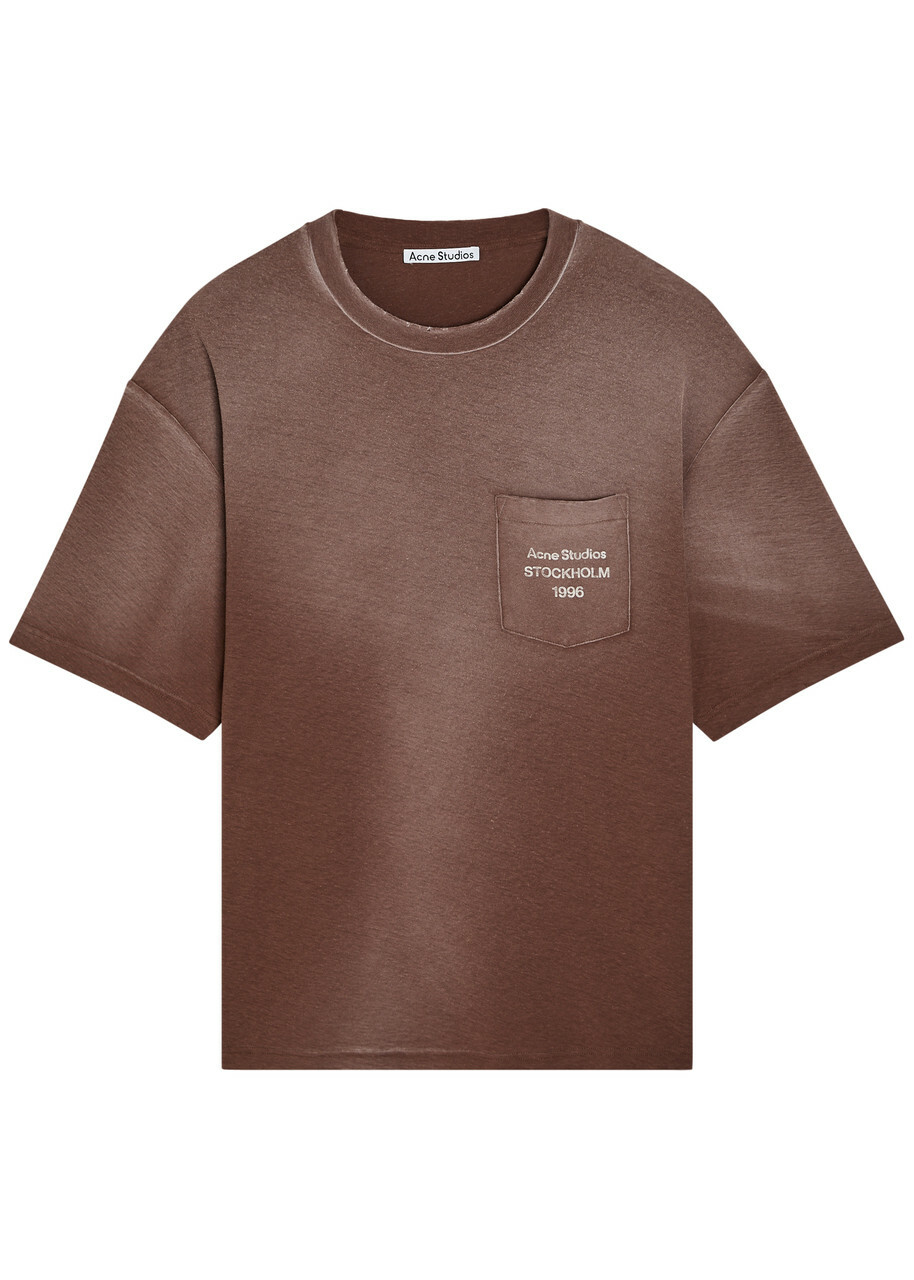 【ksy】アクネ Acne GOJINA DYED Tシャツ 黒 ACNE（アクネ） Acne Studios ロゴ モックネック Tシャツ カットソー