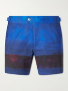 TOM FORD - Straight-Leg Mid-Length Dégradé Swim Shorts - Blue