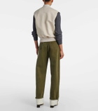 Bottega Veneta Leather-trimmed cotton and silk vest