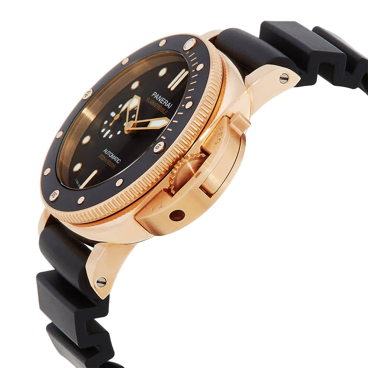 Panerai Submersible Goldtech Automatic Black Dial Mens Watch PAM01164