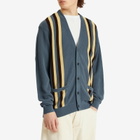 Beams Plus Men's Stripe Cardigan in Blue