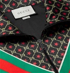 Gucci - Webbing-Trimmed Logo-Print Tech-Jersey Track Jacket - Black