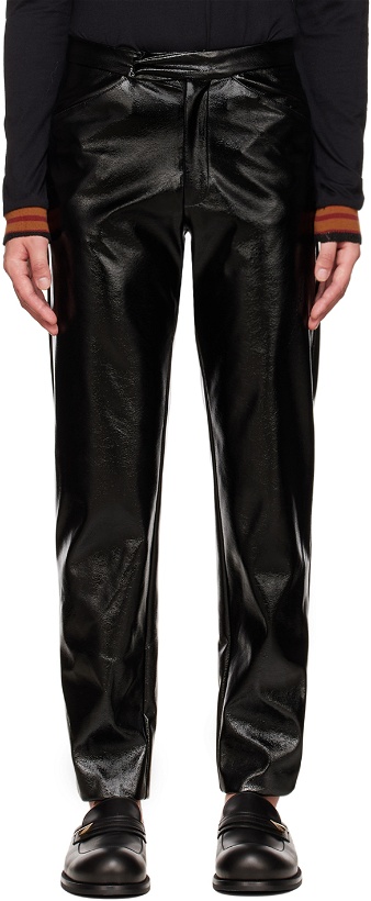 Photo: Anna Sui SSENSE Exclusive Black Leather Pants