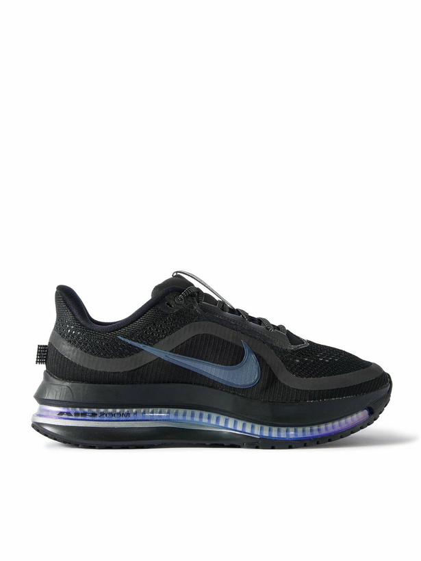 Photo: NIKE RUNNING - Pegasus Premium Rubber-Trimmed Mesh Running Sneakers - Black