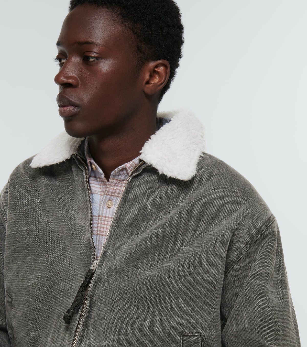 Acne Studios - Faux fur-trimmed bomber jacket Acne Studios