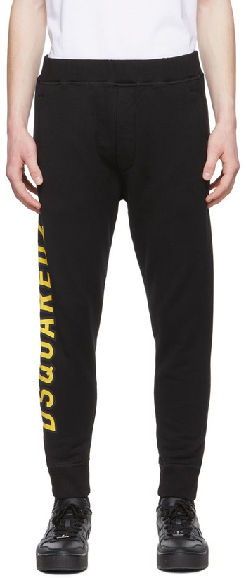 Photo: Dsquared2 Black Cotton Lounge Pants